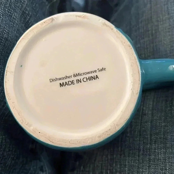 Vintage Owl Hand Painted Coffee Tea Soup Hot Chocolate Mug Green - Picture 6 of 8